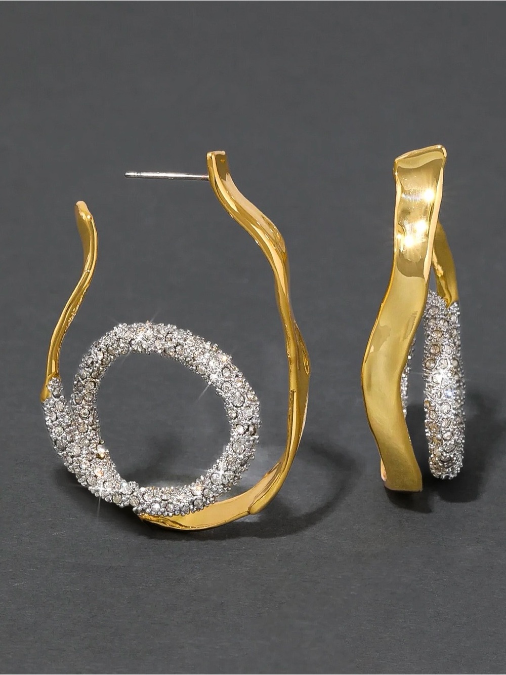 ALEXIS BITTAR Solanales Crystal Orbiting Hoop Earrings